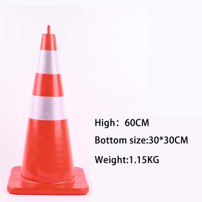 China Pavement Safety PVC Warning Sign Road Safety PVC Reflective Flexible Traffic Cone for sale