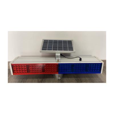 China Aluminum Alloy LED Aluminum Alloy Red/Blue Flashing Warning Light High Brightness Solar Flash Traffic Warning Light for sale