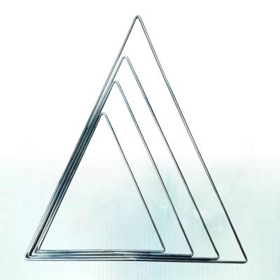 China Decoration Triangle Metal Silver Ring For Home Decoration for sale