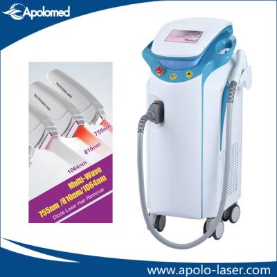 China Vertical 1064nm 808nm 755nm Hair Removal Machine for Women Apolomed for sale