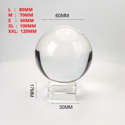 China Europe Customized Souvenirs Gift K9 40-120mm Crystal Glass Ball Sphere With Solid Transparent Base for sale