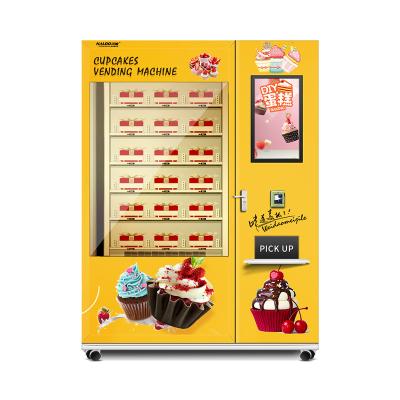 China Large Capacity Slice Cake And Cupcakes Vending Machine With Cooling And Elevator System for sale