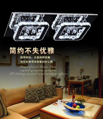 China Crystal ceiling lights pendant lamp crystals lighting fittings Rectangular shape for sale