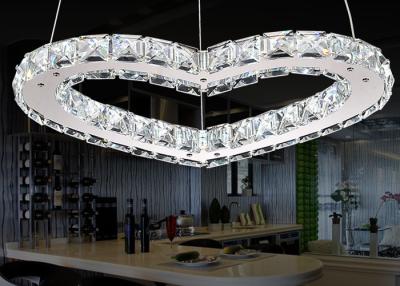 China Funky Crystal Modern Chandeliers / Light Heart Shaped Pendant Lamp 7500K - 8000K for sale