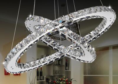 China Chrome / Clear Dining Room K9 Luxury Crystal Chandelier with 18W LED Light for sale