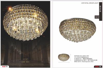 Cina illuminazione di cristallo del candeliere, luce principale dell'anello, candelieri a cristallo di lusso moderni in vendita