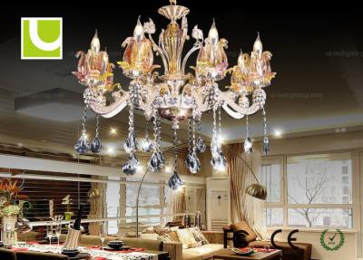 China Traditional Hanging K9 Crystal Ceiling Lamp LED Pendant Chandelier For Living Room for sale