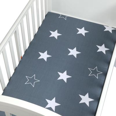 China Reusable Fitted Single Crib Jersey Sheets/Printed Jersey Sheets/100% Cotton Jersey Knit Sheet for sale