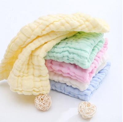 China Washable Muslin Washcloths Natural Streamlined Baby Cotton Baby Wipes Baby Soft Newborn Face Towel for sale