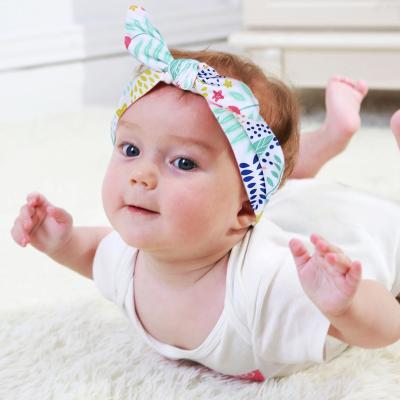 China Super Soft Baby Turban Bow Headband Baby Garment Floral Baby Turban Girl Headbands Cotton Kids Hair Band Girls Hair Accessories for sale