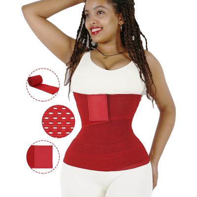 China Big Sale Logo Antibacterial Women Corset Custom Shaper Cincher Mesh Waist Trainer Mesh Waist Trainer Invisible Waist Wrap for sale