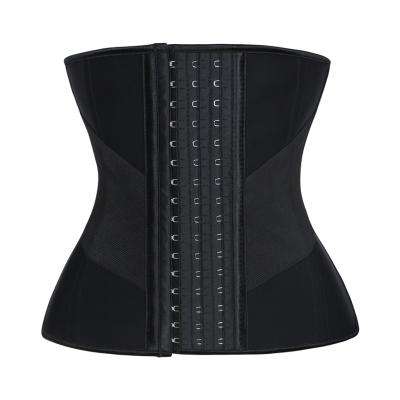 China Black Seamless 3 Hook Latex Waist Cincher High OEM Hourglass Private Label Antibacterial Corset Belt for sale