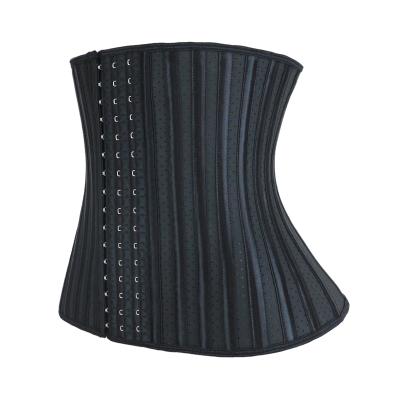 China Breathable Belt Fajas Reductoras Antibacterial Steel Bone 25 Cincher Girdle Plus Size Latex Waist Trainer Corset for sale