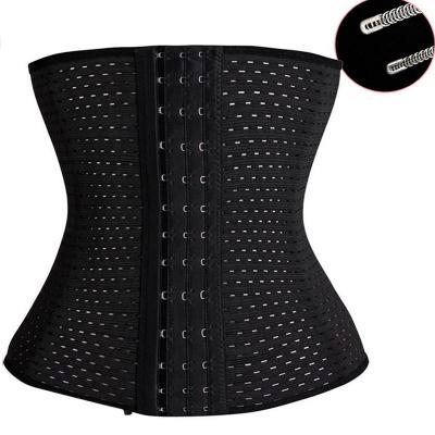 China Antibacterial Mesh Breathable Abdomen Belt Waist Trainer Slimming Belt Hollow Out Corset For Waist Training for sale