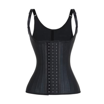 China New Design Adjustable Waist Trainer 3 Hook Waist Trainer 25 Bones Steel Corset Shaper Vest Antibacterial Steel Vest for sale