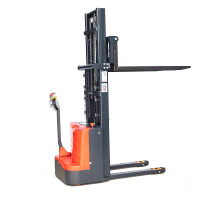 China Hydraulic Lifting Mini Fork Lift Pallet Stacker Hydraulic Reach Easy-Haul Semi Electric Manual Truck Stacker for sale