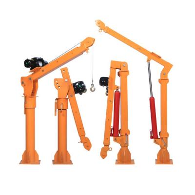 China TRUCK CRANE 500kg small truck mounted crane 1t truck mounted crane 220V lifting crane for vehicle for sale