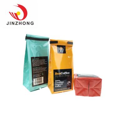 China Barrier Customized Brown Kraft Paper Reusable And Resealable Flat Bottom Tin Tie Coffee Packaging Bag for sale