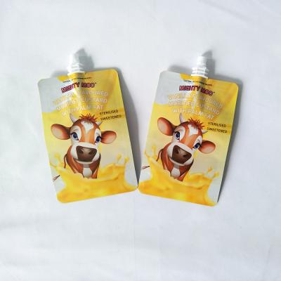 China Custom Printing Safety Plastic Drinking Bag Liquid Packing Holder Up Spout Pouch for sale