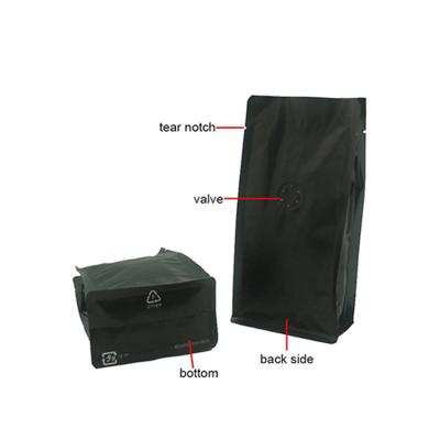 China Customized Safety Stand Up Food Grade Ground Coffee Bean Packaging Bag With Valve for sale