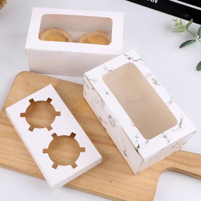 China Wholesale Custom Luxury Recyclable Cupcake Box Paper Food Safety Grade 12 Hole Cupcake Box for sale