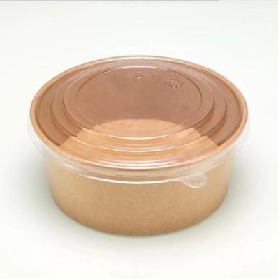 China Food grade/latest hot sale eco-friendly waterproof/oil-proof 1300ml kraft paper salad bowl food packaging bowl for sale