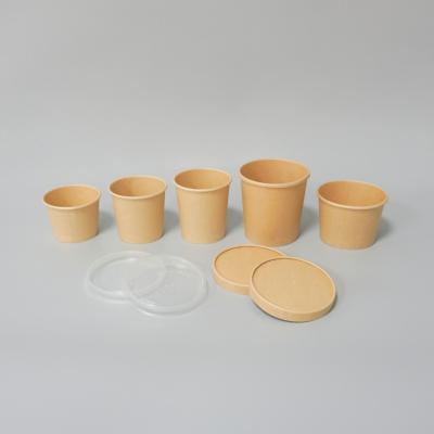 China Best Price Disposable Good Quality Custom Printed Disposable Hot Soup Bowls Kraft Paper Soup Cup for sale