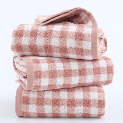 China Wholesale Custom Hot Cheap Thickened Kid Safe Cotton Fiber Antibacterial Bathroom Towel 35*75 for sale