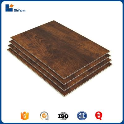 China Auland Different Interior Wall Types Of Aluminum Composite Walls Panel Wood Cladding Finish ACP Wood Panel for sale