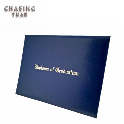 China Waterproof Custom Gold Foil Logo A4 Diploma Degree Certificate Cover Folder for sale