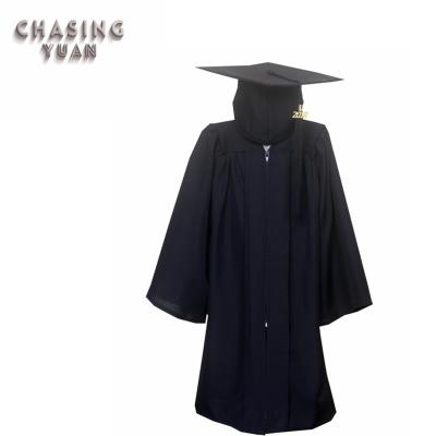 China Black Matte Kids Graduation Gown Cap and Gown for Graduation for sale