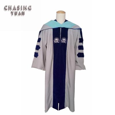 China NSU Graduation Gown Customized College Doctoral Regalia And Hood for sale