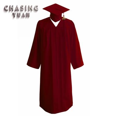 China School Dresses Graduation High Quality Brown Matte Garment Academic Dresses For Students Graduates for sale