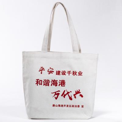 China Canvas Material Women's Canvas Shopping Bag Cotton Canvas Shopping Bag Unisex Casual Wear OEM Unisex Custom Logo for sale