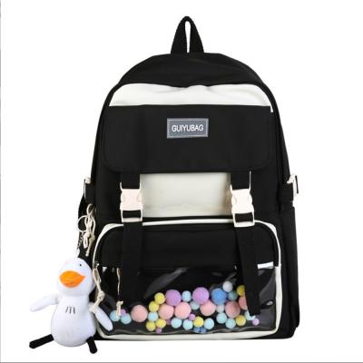 China Nylon Japanese wild cute Harajuku high school student backpack new heart girl niche schoolbag college fashionable style for sale