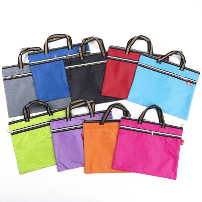 China Oxford Spot Supply School Meeting Archival Soft Polyester Cheap Handle Baogong Bag for sale