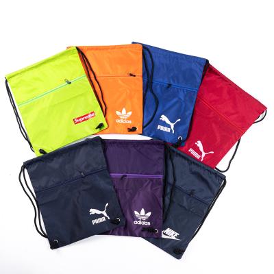 China Custom nylon oxford basketball sportswear backpack fabric pocket package logo waterproof custom drawstring backpack bag for sale