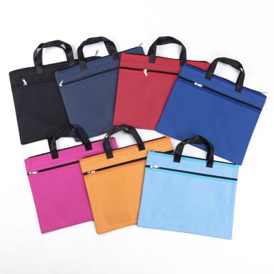 China Multi-Function Double Zipper A4 Canvas Business Thickened Universal Laptop Case for sale