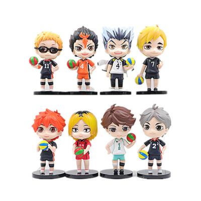 China Cartoon Toy Action Figures Anime Haikyuu!! TO THE TOP action figure  kawaii cartoon Japanese anime figures 8pcs/set sold in sets for sale