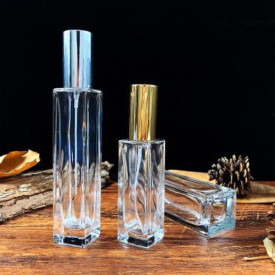 China Customized Personal Care 30ml 50ml 100ml Glass Perfume Bottle Spray Transparent Glass Perfume Bottle for sale