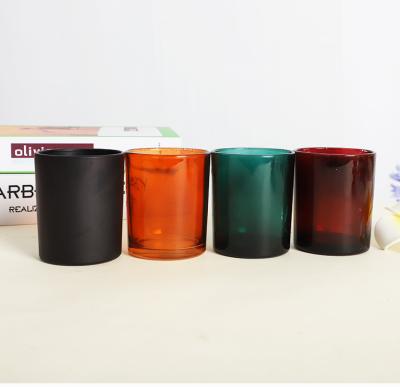 China Home Decoration Best Selling Products Wholesale Colorful Black Candle Jars Decorative Craft Gift Candle Holder for sale