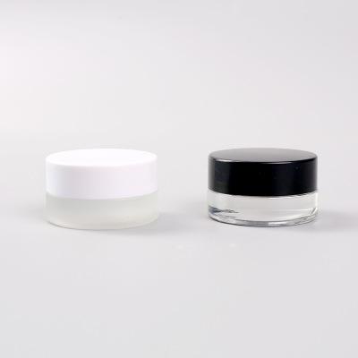 China Personal Care Small 3g5g Frosted Transparent Eye Face Cream Cosmetic Subpackaged Sample Glass Bottle Jars for sale