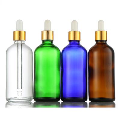 China Personal Care Premium 10ml Green Blue Amber Essential Oil Bottles Serum Dropper Bottle Cosmetic Packaging for sale