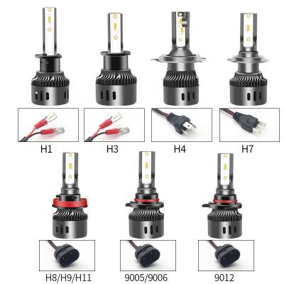 China K3 Car Lighting System Car LED Headlight H4 H1 H3 H7 H9 H10 H11 H13 9005 9006 60W 6000LM Car Led Fog Light for sale