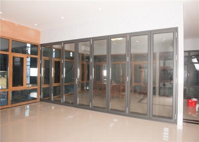 China Office Floor Aluminium Frame Glass Window Gray Subframe Powder Coated for sale