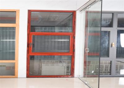 China Powder Coating Aluminum Glass Window Site Red Inside And Outside Windows for sale