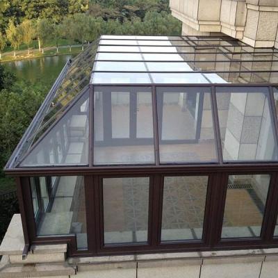 China Sunroof Aluminium Sunroom Free Standing For Winter Garden / Glass House for sale