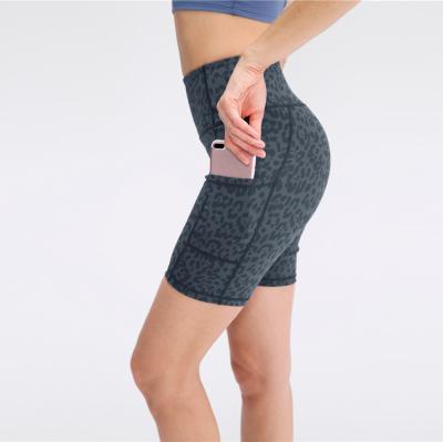 China China Tie Supplier Antibacterial Dye Women's High Waisted Butt Crac! crack! absorb sweat shorts yoga pants for sale