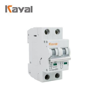 China KAYAL High Quality Low Voltage 25a 2p DC 48v 1000v Mini Solar Circuit Breaker L7 for sale