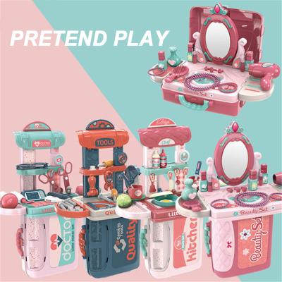 China Hot Selling Plastic 3 in 1 Plastic Pretend Play Handbag Set Toy for Boy and Girl for sale